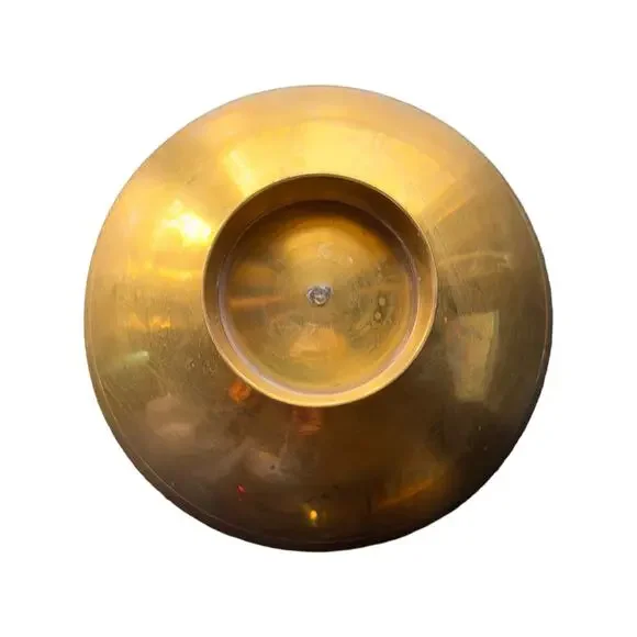 Brass Cloisonné Decorative Trinket Pedestal Dish/Bowl Birds Flowers Vtg 1970s - Picture 6 of 7